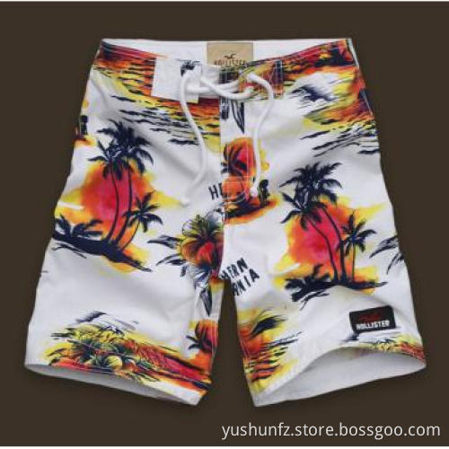 Fashion Character Printed Peach Skin Beach Shorts Fabric
